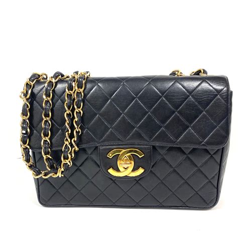 chanel black and silver bag|jumbo chanel bag price.